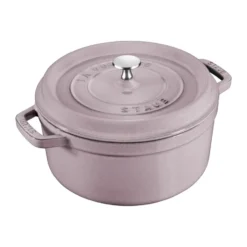 Staub La Cocotte rund gryta gjutjärn 5,2 L, Cherry Blossom