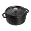 Staub La Cocotte rund gryta gjutjärn 2,6 L, Svart