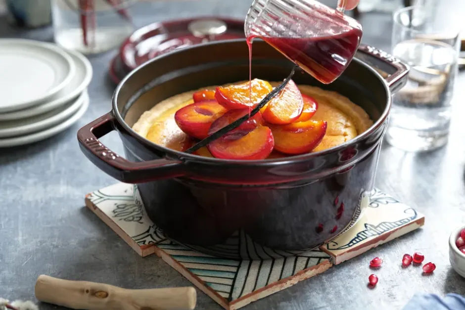 Staub La Cocotte rund gryta gjutjärn 2,6 L, Grenadinröd