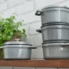 Staub La Cocotte rund gryta gjutjärn 0,8 L, Grafitgrå