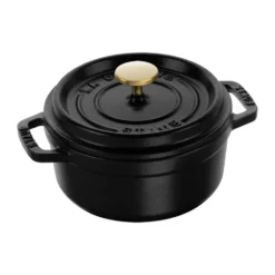 Staub La Cocotte rund gryta gjutjärn 0,4 L, Svart