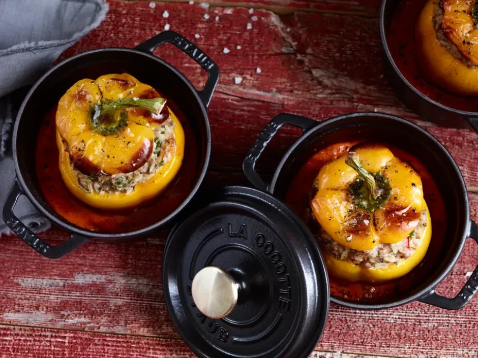 Staub La Cocotte rund gryta gjutjärn 0,4 L, Svart