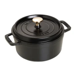 Staub La Cocotte rund gryta gjutjärn 1,7 L, Svart