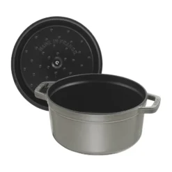 Staub La Cocotte rund gryta gjutjärn 2,2 L, Grafitgrå