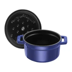 Staub La Cocotte rund gryta gjutjärn 0,25 L, Mörkblå