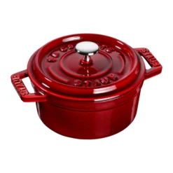 Staub La Cocotte rund gryta gjutjärn 0,25 L, Grenadinröd