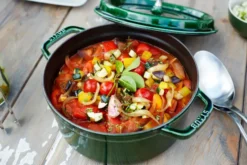 Staub La Cocotte rund gryta gjutjärn 6,7 L, Basilikagrön