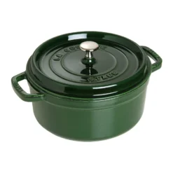 Staub La Cocotte rund gryta gjutjärn 5,2 L, Basilikagrön