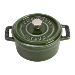 Staub La Cocotte rund gryta gjutjärn 0,25 L, Basilikagrön