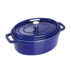 Staub oval gryta i gjutjärn, tre lager emalj 4,2 l, mörkblå
