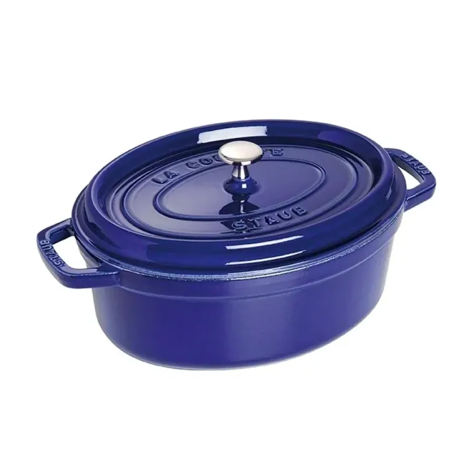 Staub oval gryta i gjutjärn, tre lager emalj 4,2 l, mörkblå