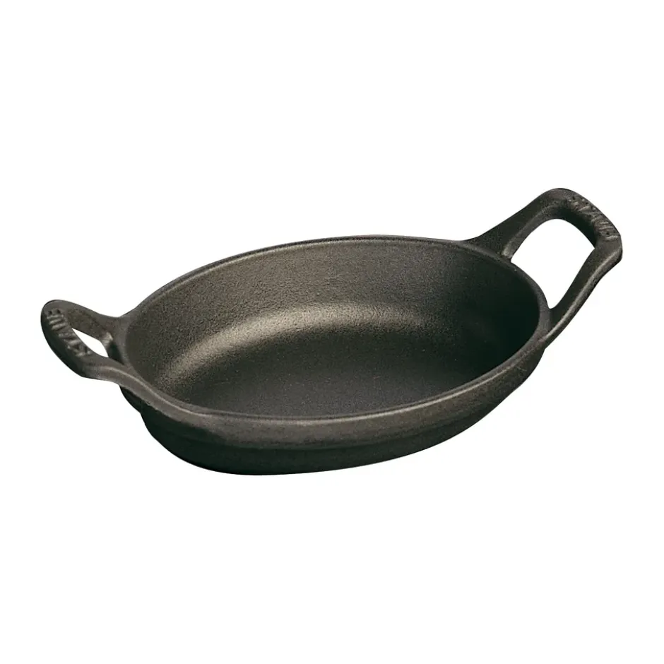 Staub oval ugnsform gjutjärn 15 cm, Svart
