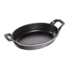 Staub oval ugnsform gjutjärn 21 cm, Grafitgrå