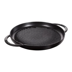Staub Pure grillpanna gjutjärn rund svart, Ø30 cm