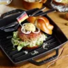 Staub Pure grillpanna gjutjärn kvadratisk svart, 23 cm