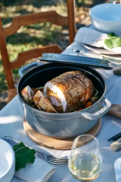 Staub rund gryta i gjutjärn 3,8 l, grå