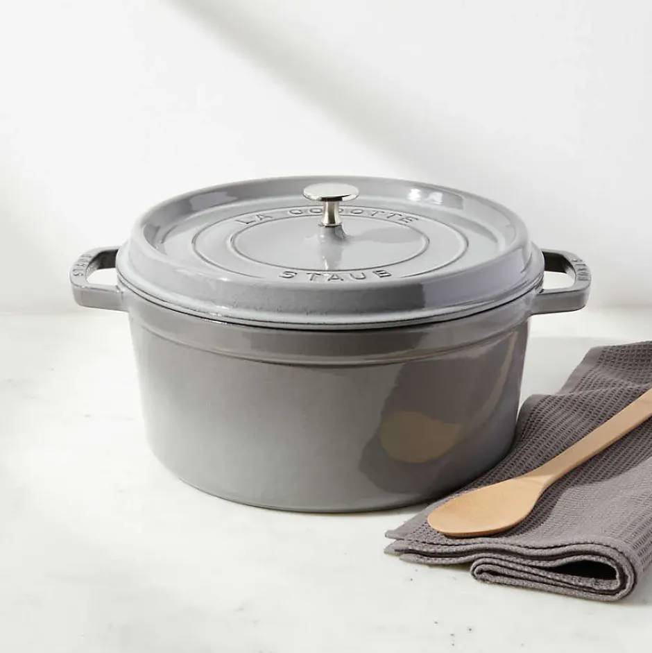 Staub rund gryta i gjutjärn 5,2 l, grå