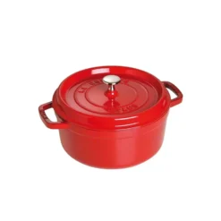 Staub rund gryta i gjutjärn 3,8 l, röd