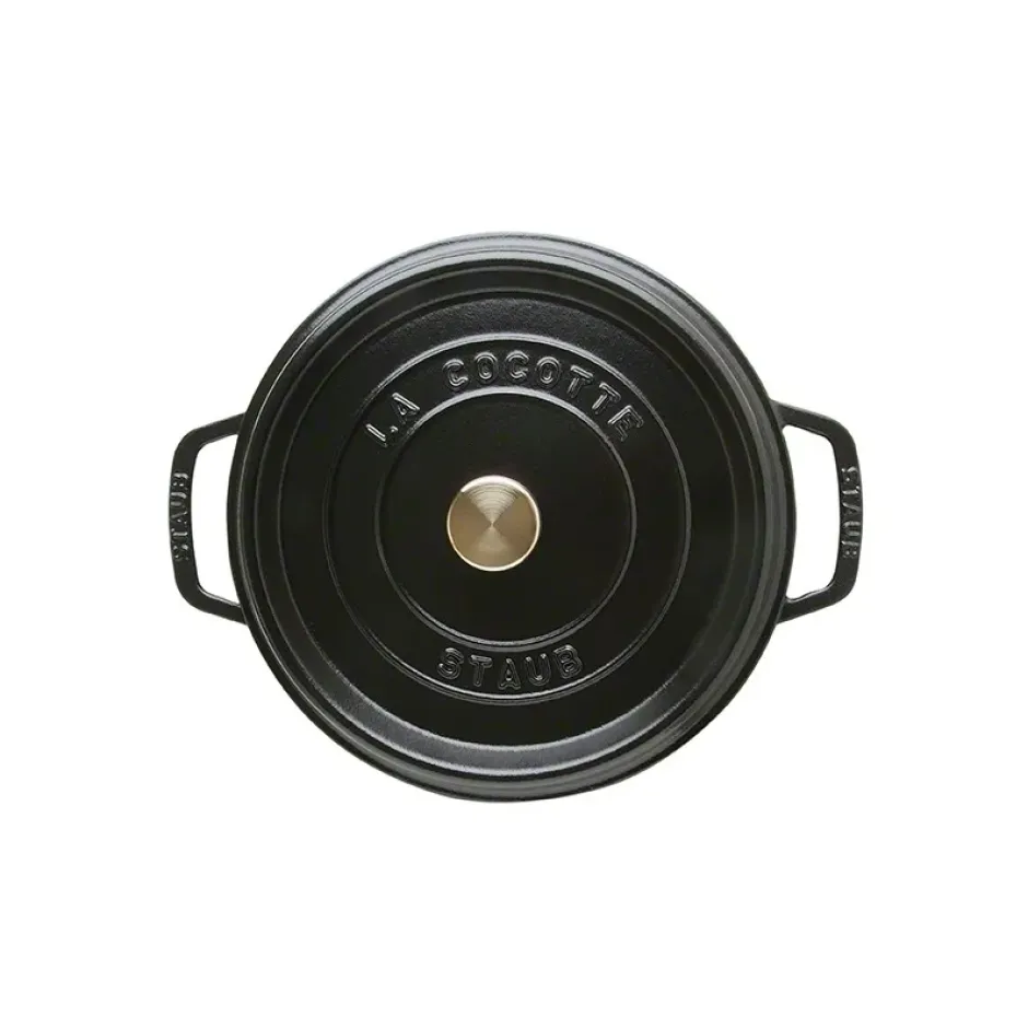 Staub rund gryta i gjutjärn 3,8 l, svart