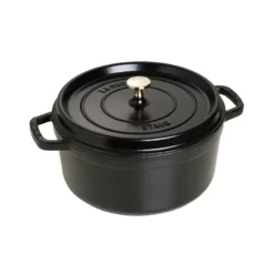 Staub rund gryta i gjutjärn 5,2 l, svart