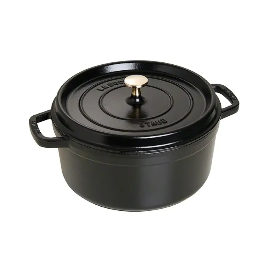 Staub rund gryta i gjutjärn 5,2 l, svart