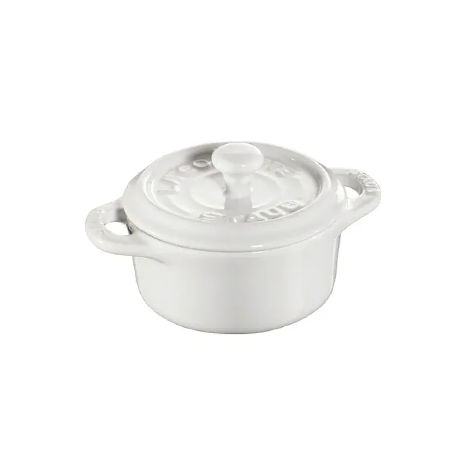 Staub rund minigryta 0,2 l, vit