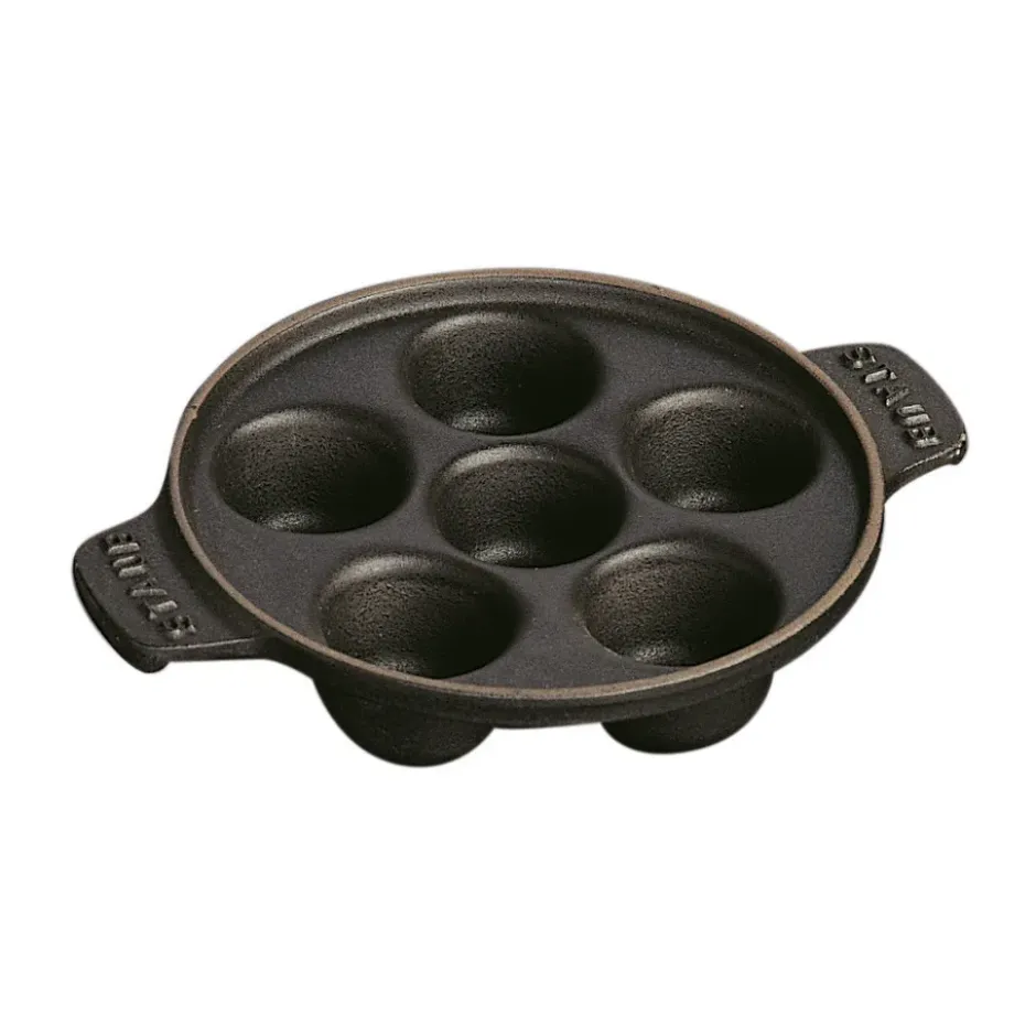 Staub snigeltallrik gjutjärn Ø14 cm, Svart