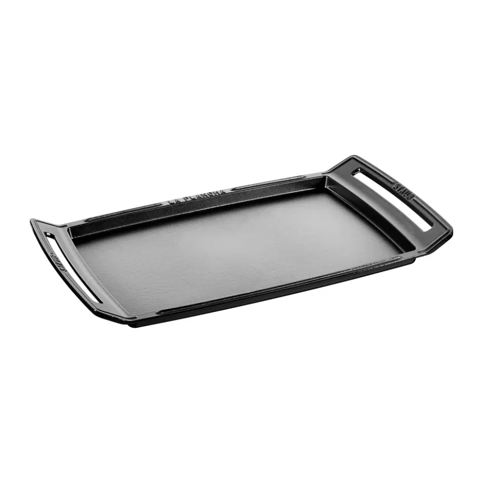 Staub Teppanyaki stekhäll med handtag 38x25 cm, Svart