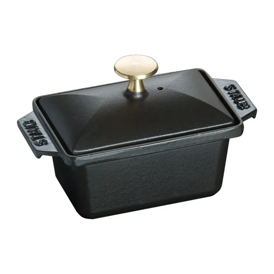 Staub Terrine ugnsform gjutjärn svart, 15x11 cm