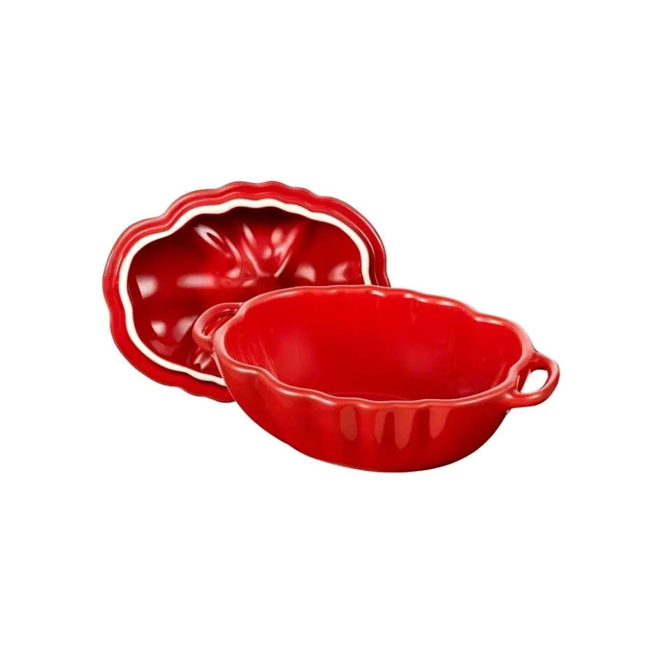 Staub tomatgryta i stengods 16 cm 0,5 l, röd