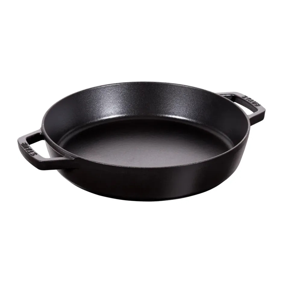 Staub traktörpanna gjutjärn 2 handtag svart, Ø26 cm
