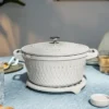 Staub Twister La Cocotte gryta 4 L, White truffle