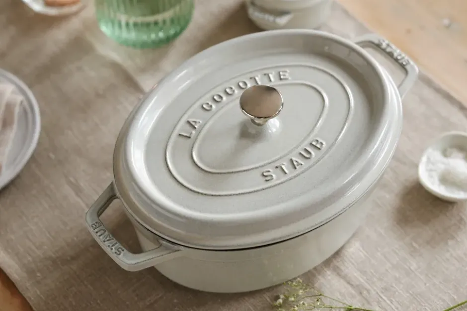 Staub White Truffle gryta oval, 4,2 l