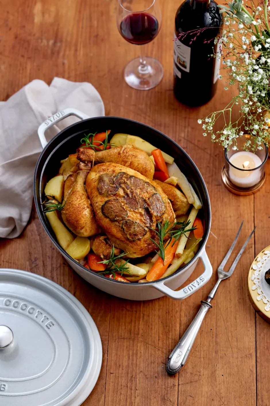 Staub White Truffle gryta oval, 5,5 l