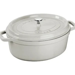 Staub White Truffle gryta oval, 8 l