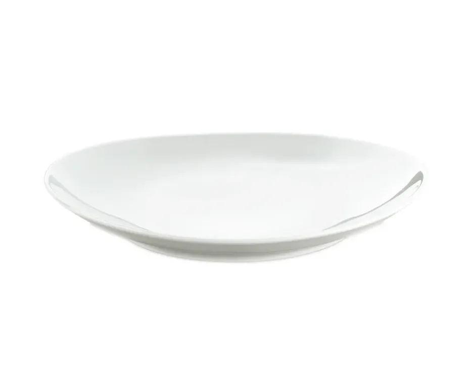 Steaktallrik oval liten 23 cm, Vit