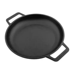 Stekpanna gjutjärn platt två handtag enameled, Ø25 cm