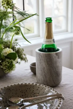 Sten vinkylare Ø12,5 cm, Travertin