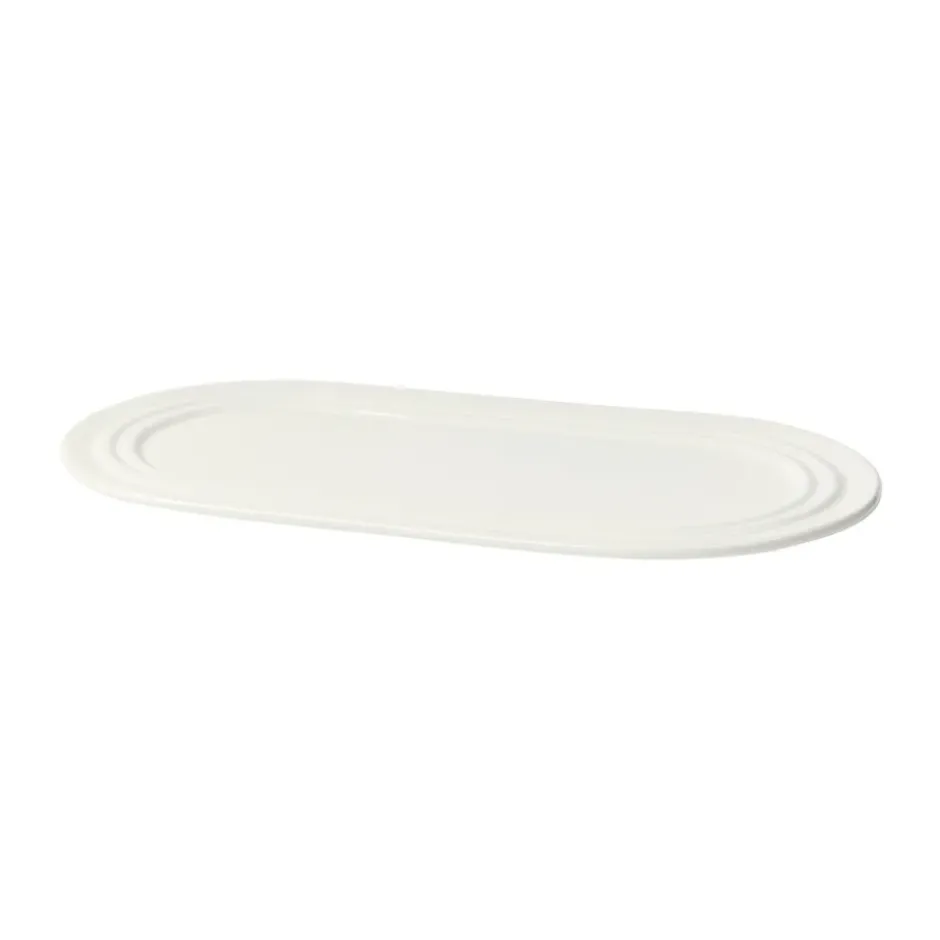 Stevns tallrik oval 27,5 cm, Chalk white