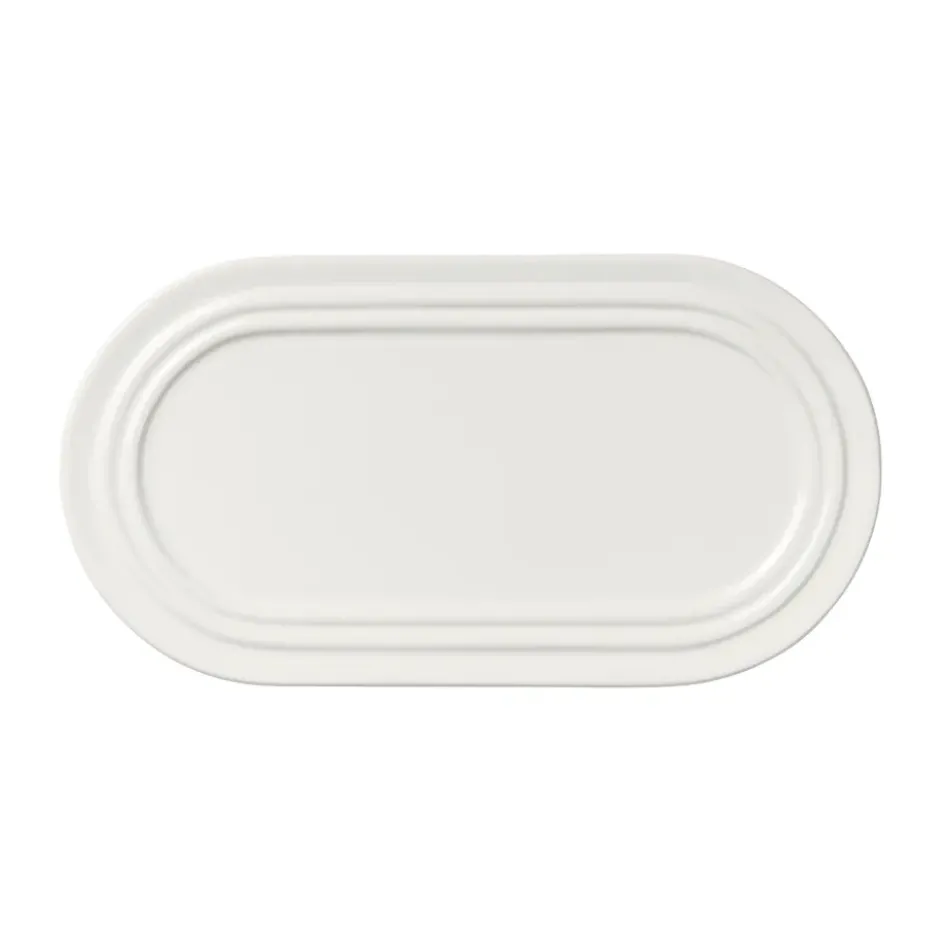 Stevns tallrik oval 27,5 cm, Chalk white