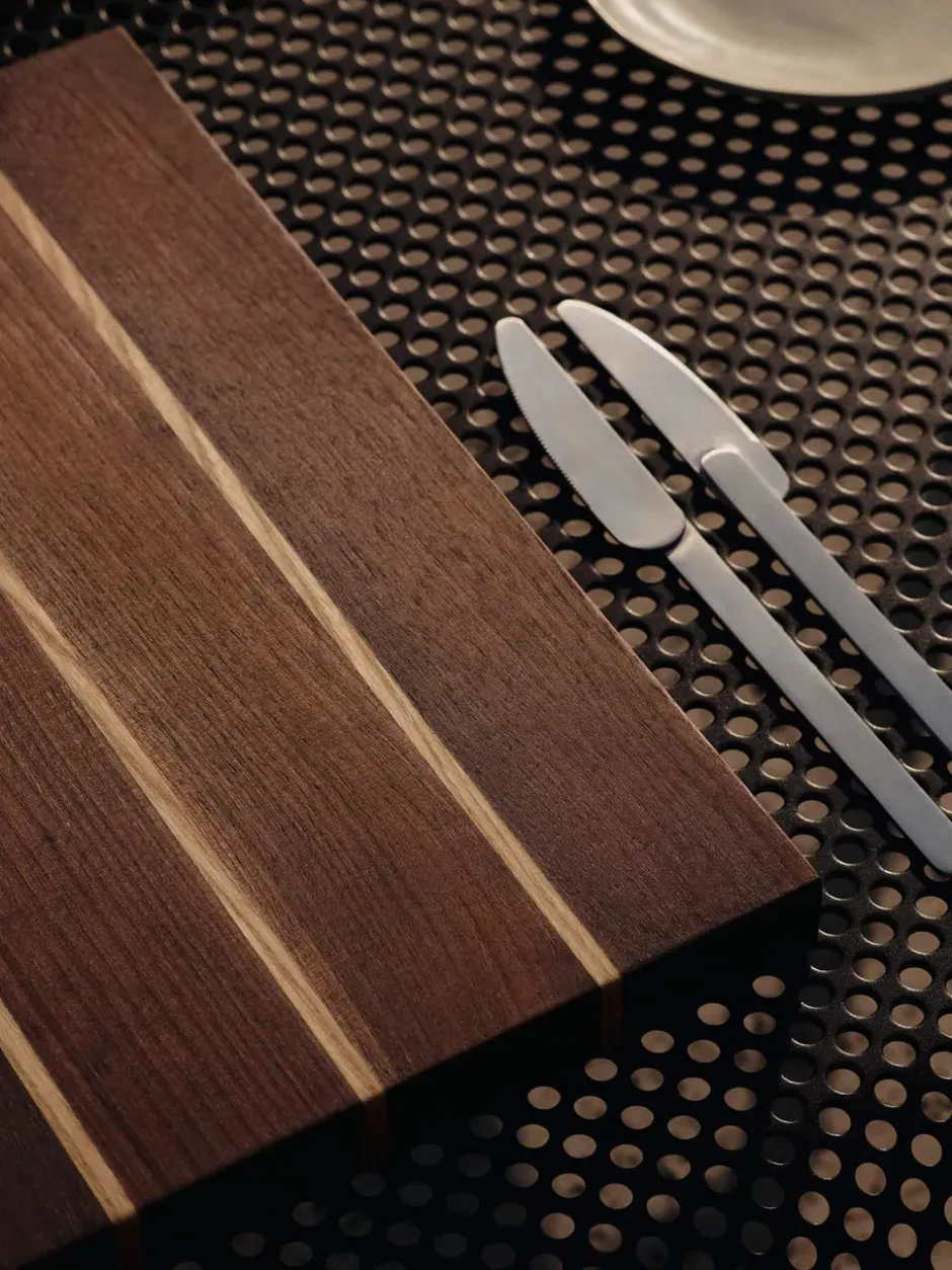 Stribe skärbräda fine 25x36 cm, Walnut-ash