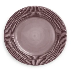 Stripes tallrik Ø21 cm, Plum