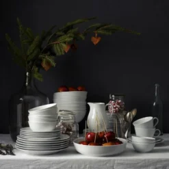 Swedish Grace tallrik 21 cm, 6-pack snö (vit)