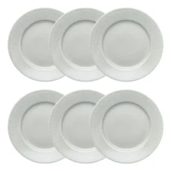 Swedish Grace tallrik 21 cm 6-pack Dimma (grå)