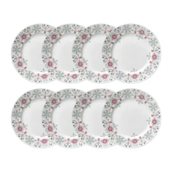 Swedish Grace Winter tallrik Ø21 cm 8-pack - Vit