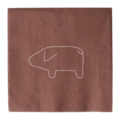Swedish pig pappersservett 33x33 cm 20-pack, Red