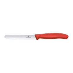 Swiss Classic korv-/tomatkniv tandad 11 cm, Röd