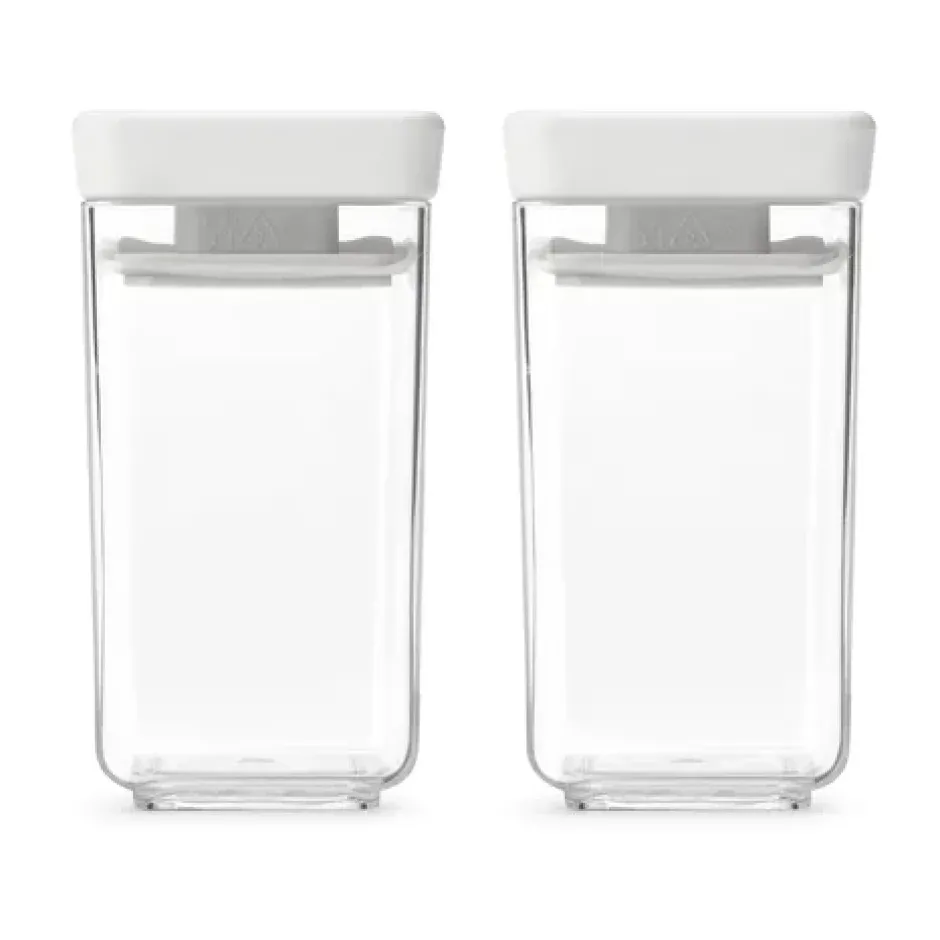 TASTY+ stapelbar burk 2-pack 0,15 L, Ljusgrå