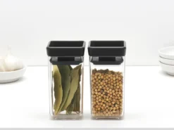 TASTY+ stapelbar burk 2-pack 0,15 L, Mörkgrå