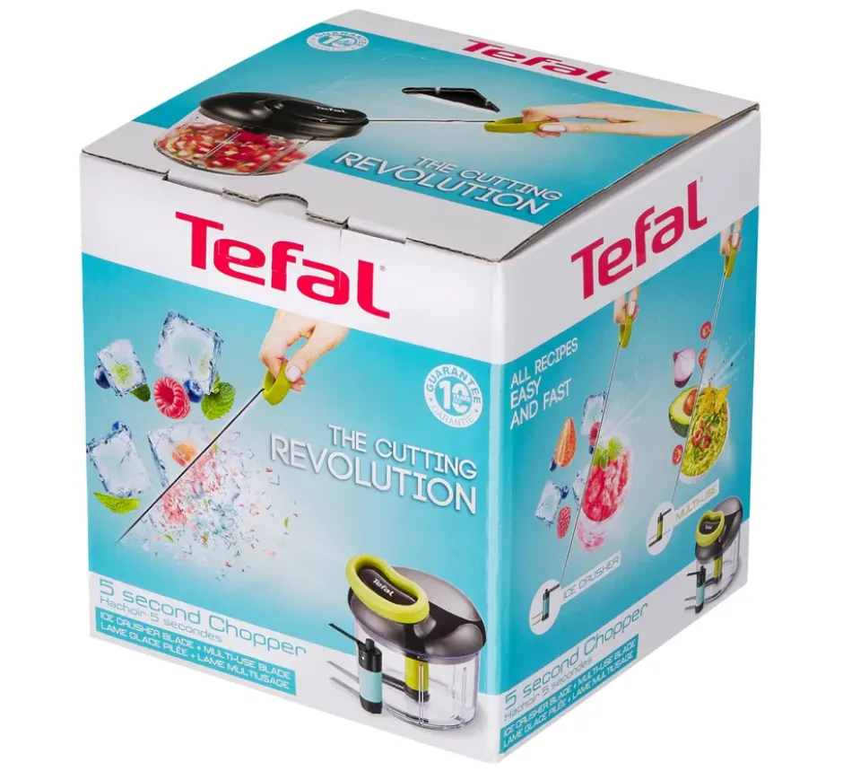 Tefal 5 sec chopper minihackare med iskrossarblad, 0,9 L